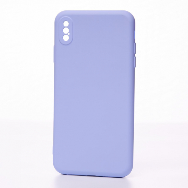 Силиконовый чехол SOFT Silicone Case для iPhone XS Max (без лого) фиалковый