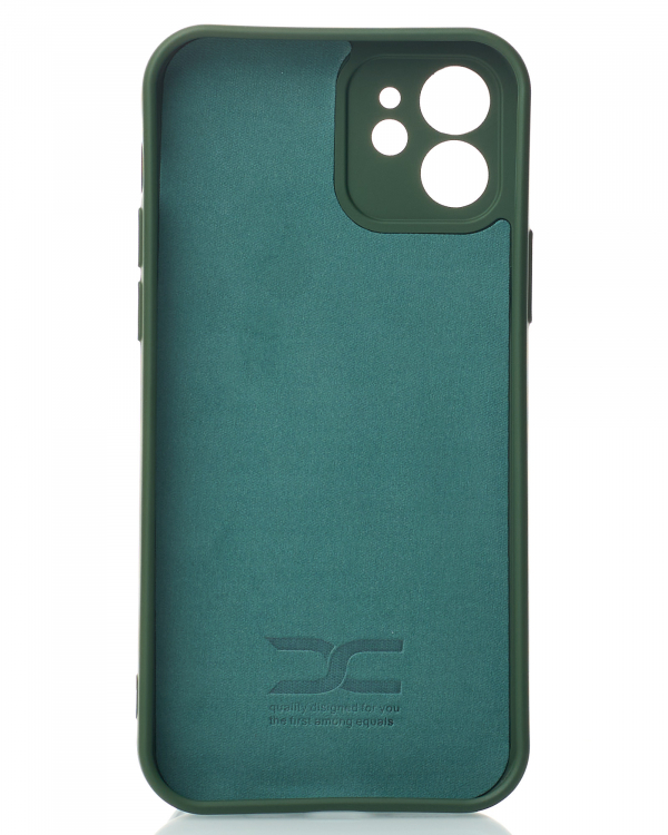 Силиконовый чехол SOFT Silicone Case для iPhone 12 (без лого) темно-зеленый