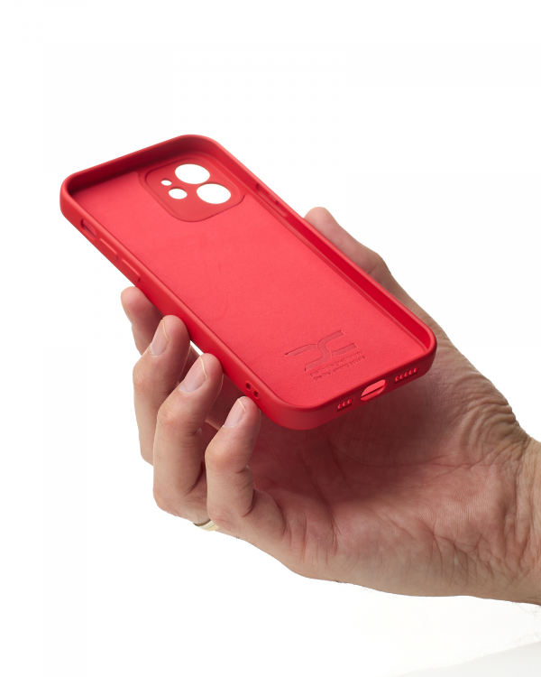 Силиконовый чехол SOFT Silicone Case для iPhone 12 (без лого) красный