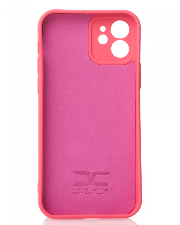 Силиконовый чехол SOFT Silicone Case для iPhone 12 (без лого) малиновый