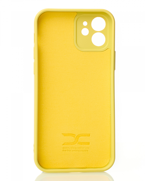 Силиконовый чехол SOFT Silicone Case для iPhone 12 (без лого) лимонный