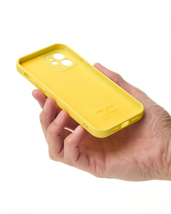Силиконовый чехол SOFT Silicone Case для iPhone 12 (без лого) лимонный