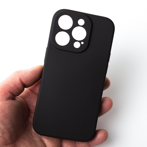 Силиконовый чехол SOFT Silicone Case для iPhone 13 Pro Max (без лого) черный