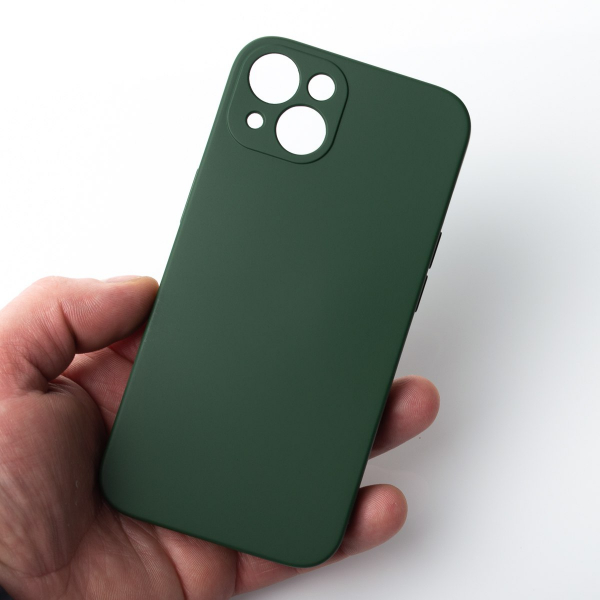 Силиконовый чехол SOFT Silicone Case для iPhone 13 (без лого) темно-зеленый