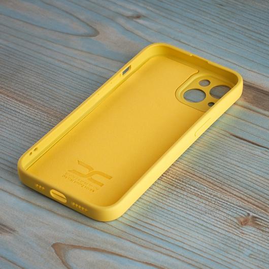 Силиконовый чехол SOFT Silicone Case для iPhone 14 (без лого) лимонный