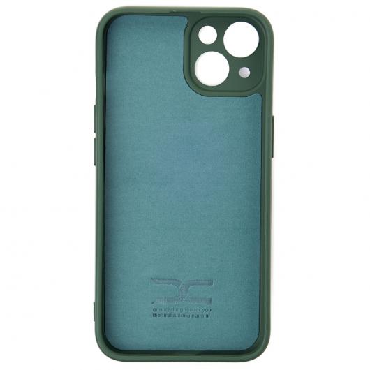 Силиконовый чехол SOFT Silicone Case для iPhone 14 (без лого) темно-зеленый