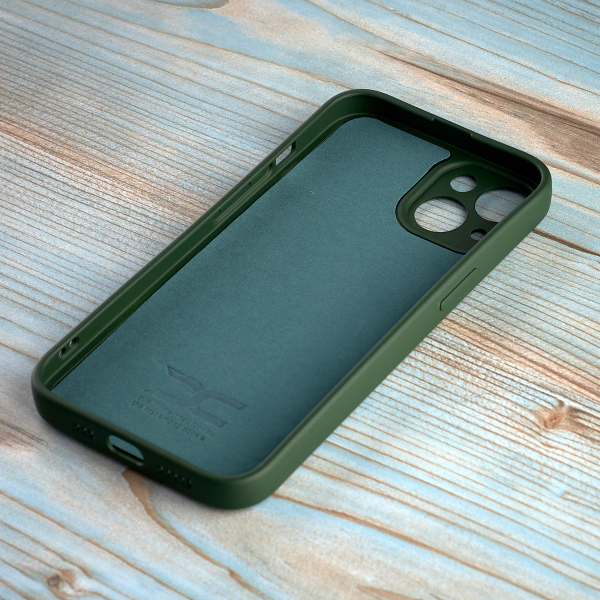 Силиконовый чехол SOFT Silicone Case для iPhone 14 (без лого) темно-зеленый