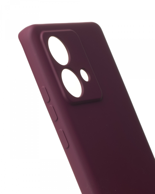 Силиконовый чехол SOFT Silicone Case для Motorola Edge 40 Neo (без лого) бордовый
