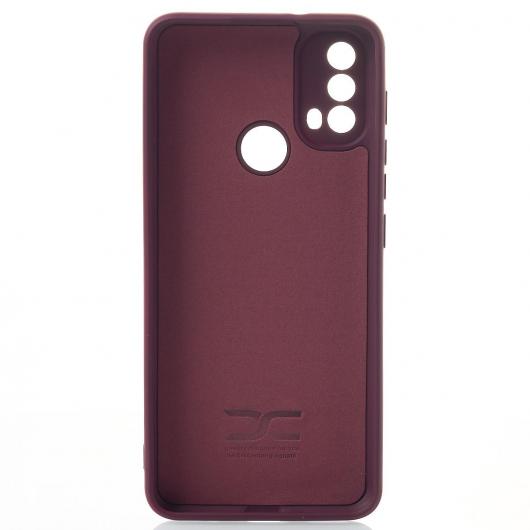 Силиконовый чехол SOFT Silicone Case для Motorola E40 (без лого) бордовый