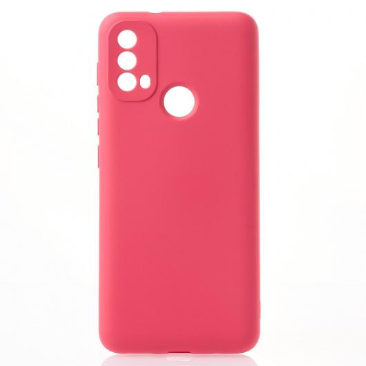 Силиконовый чехол SOFT Silicone Case для Motorola E40 (без лого) малиновый