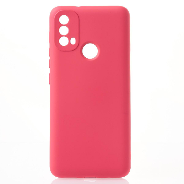 Силиконовый чехол SOFT Silicone Case для Motorola E40 (без лого) малиновый