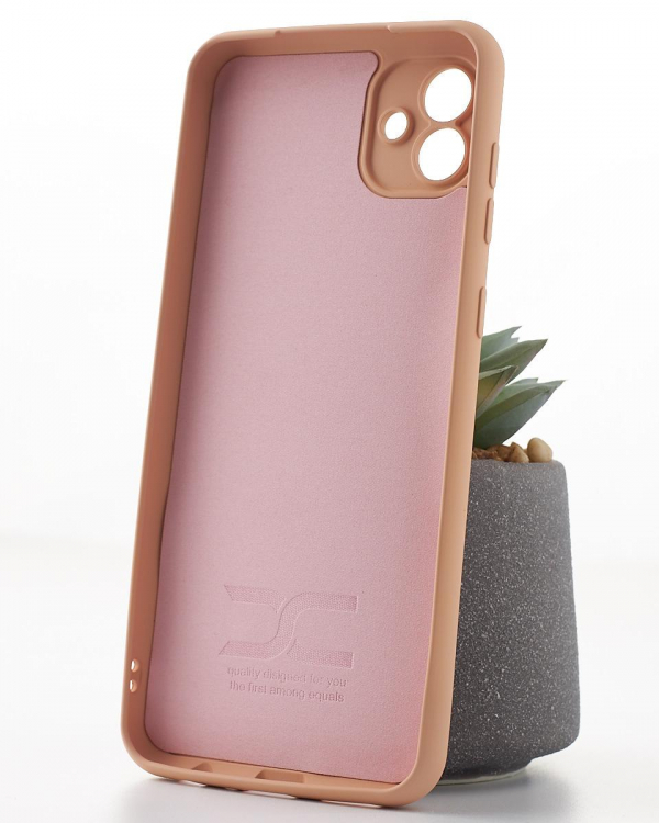 Силиконовый чехол SOFT Silicone Case для Samsung A04 (ТРИЗУБ) пудра