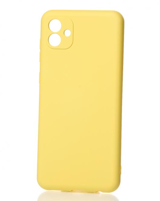 Силиконовый чехол SOFT Silicone Case для Samsung A04 (без лого) лимонный