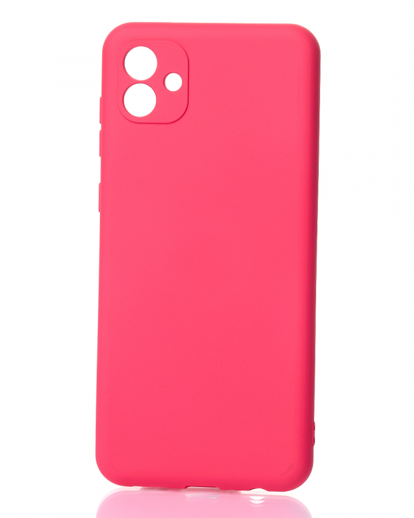 Силиконовый чехол SOFT Silicone Case для Samsung A04 (без лого) малиновый