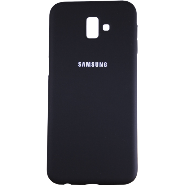 Силиконовый чехол SOFT Silicone Case для Samsung J4 Plus (2018)/J415 (с логотипом) черный