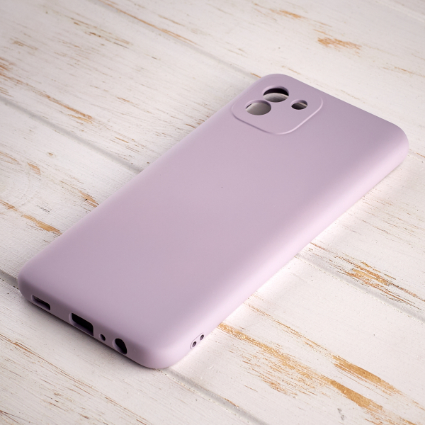 Силиконовый чехол SOFT Silicone Case для Samsung A03 (без лого) глициния