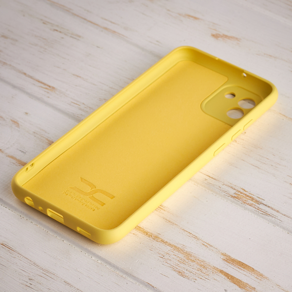 Силиконовый чехол SOFT Silicone Case для Samsung A03 (без лого) лимонный