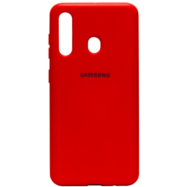 Силиконовый чехол SOFT Silicone Case для Samsung A01 Core/A013F/M01 Core HQ (с логотипом) красный