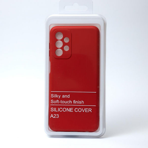 Силиконовый чехол SOFT Silicone Case для Samsung A23 (без лого) красный
