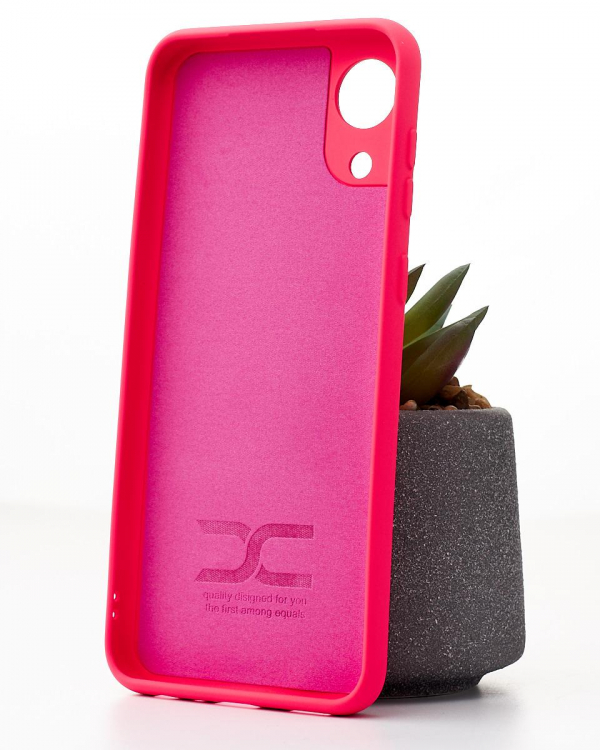 Силиконовый чехол SOFT Silicone Case для Samsung A03 Core (ТРИЗУБ) малиновый