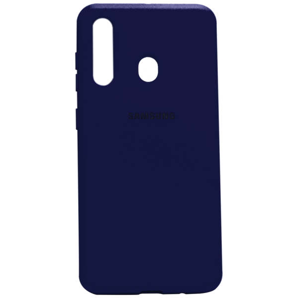 Силиконовый чехол SOFT Silicone Case для Samsung A20/ A30 HQ (с логотипом) синий