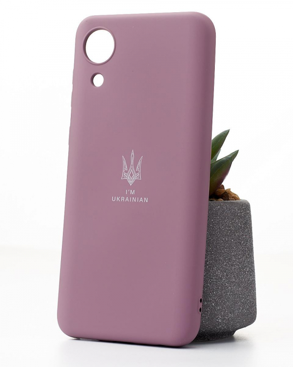 Силиконовый чехол SOFT Silicone Case для Samsung A03 Core (ТРИЗУБ) лаванда