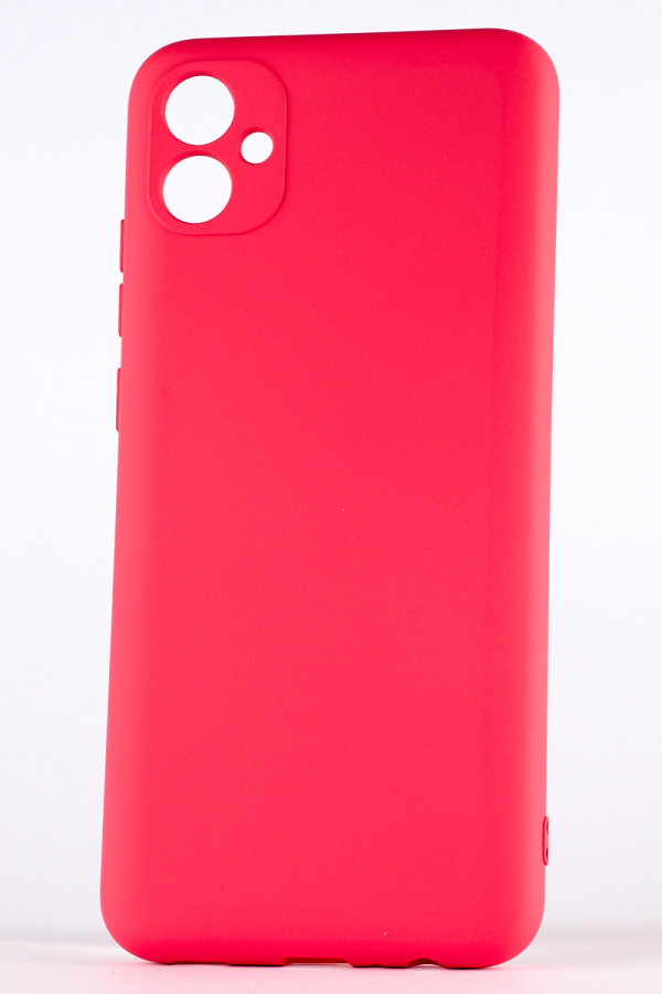 Силиконовый чехол SOFT Silicone Case для Samsung A04e (без лого) малиновый