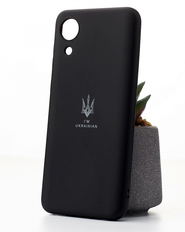 Силиконовый чехол SOFT Silicone Case для Samsung A03 Core (ТРИЗУБ) черный