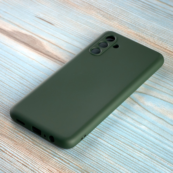 Силиконовый чехол SOFT Silicone Case для Samsung A04S (без лого) темно-зеленый