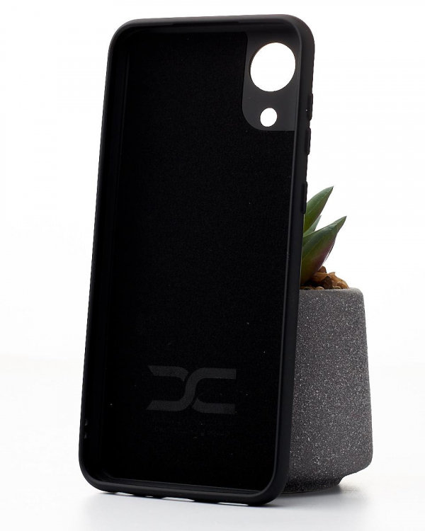 Силиконовый чехол SOFT Silicone Case для Samsung A03 Core (ТРИЗУБ) черный
