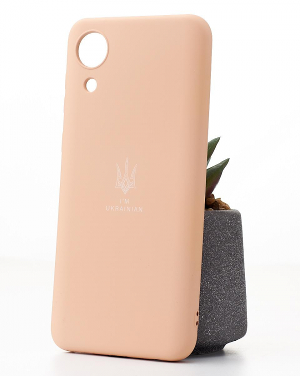 Силиконовый чехол SOFT Silicone Case для Samsung A03 Core (ТРИЗУБ) пудра