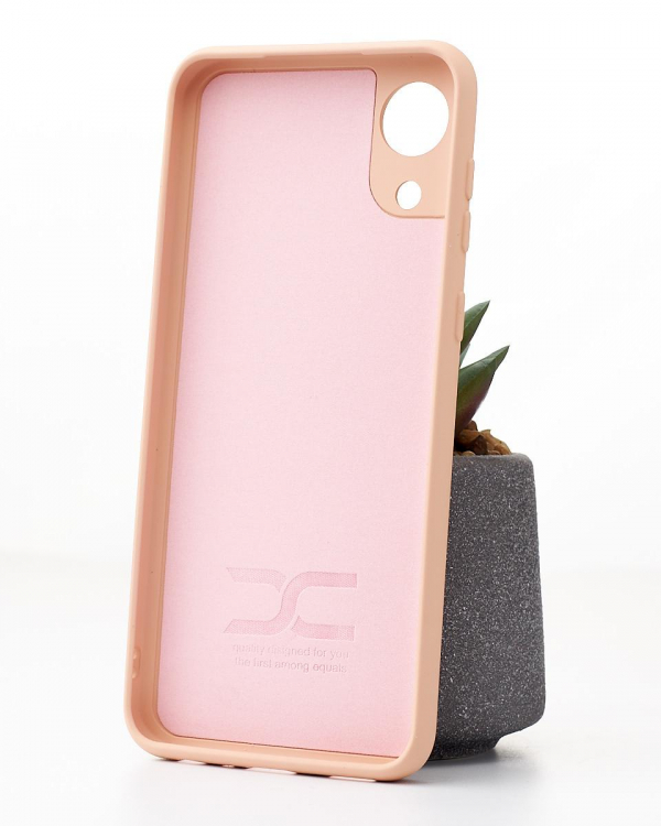 Силиконовый чехол SOFT Silicone Case для Samsung A03 Core (ТРИЗУБ) пудра