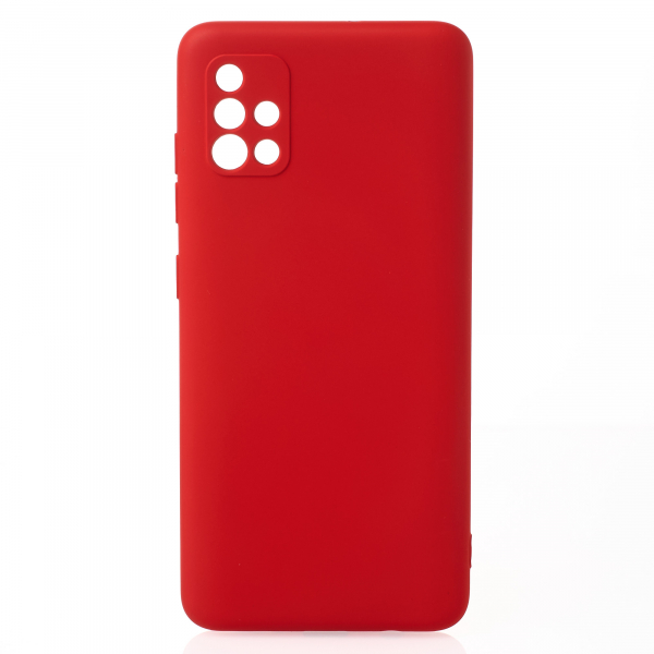 Силиконовый чехол SOFT Silicone Case для Samsung A51 (без лого) красный