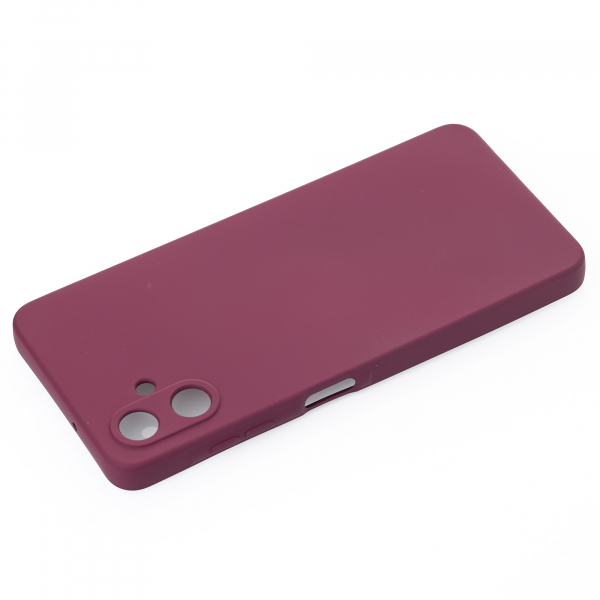 Силиконовый чехол SOFT Silicone Case для Samsung A06 (без лого) бордовый