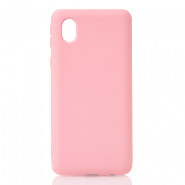 Силиконовый чехол SOFT Silicone Case для Samsung A01 Core/M01 Core (без лого) розовый