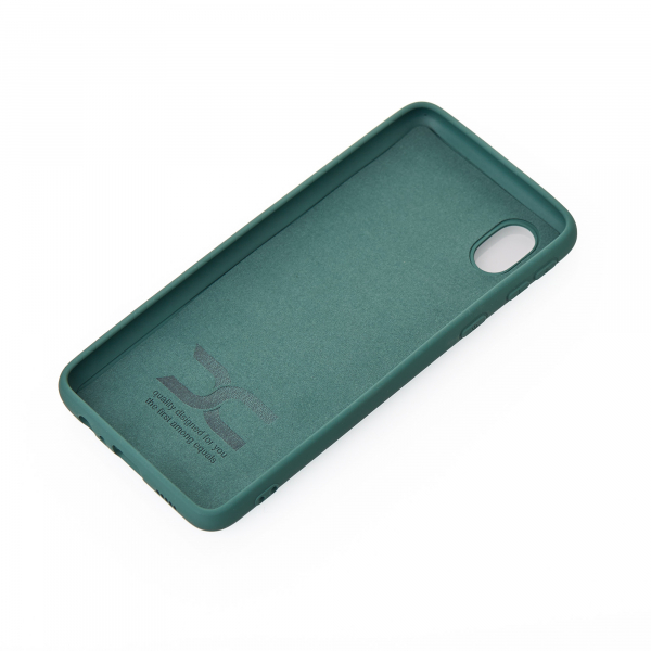 Силиконовый чехол SOFT Silicone Case для Samsung A01 Core/M01 Core (без лого) темно-зеленый