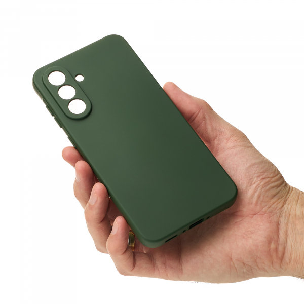Силиконовый чехол SOFT Silicone Case для Samsung A56 (без лого) темно-зеленый
