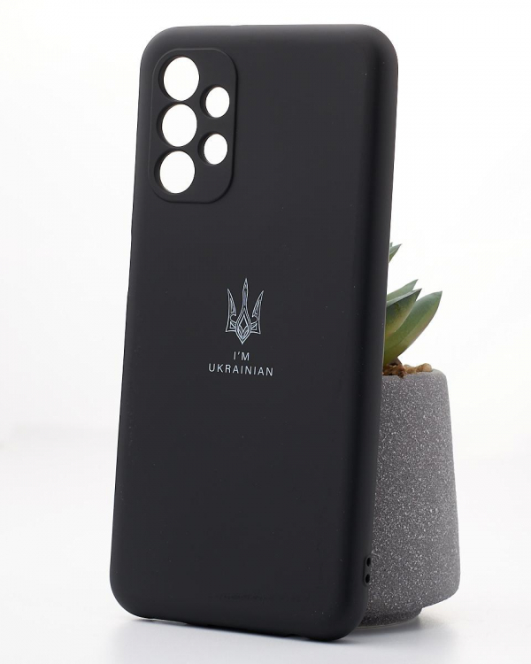 Силиконовый чехол SOFT Silicone Case для Samsung A13 4G (ТРИЗУБ) черный