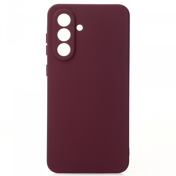 Силиконовый чехол SOFT Silicone Case для Samsung A56 (без лого) бордовый