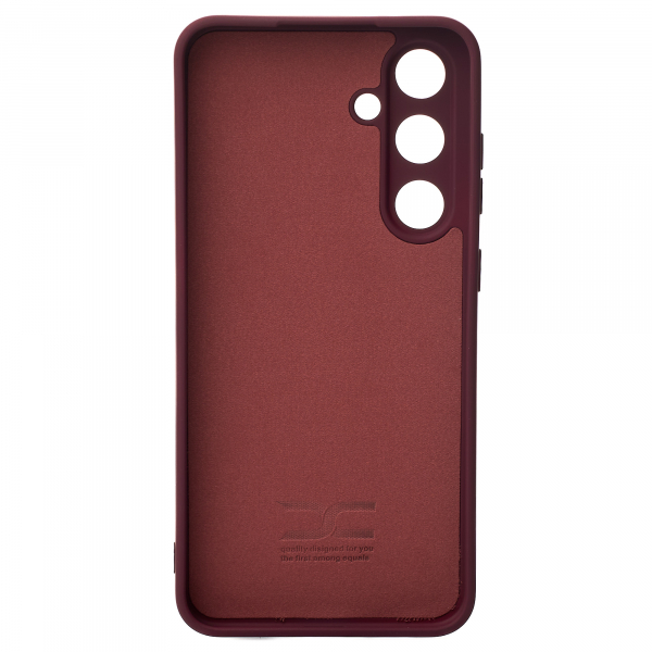 Силиконовый чехол SOFT Silicone Case для Samsung S24 FE (без лого) бордовый