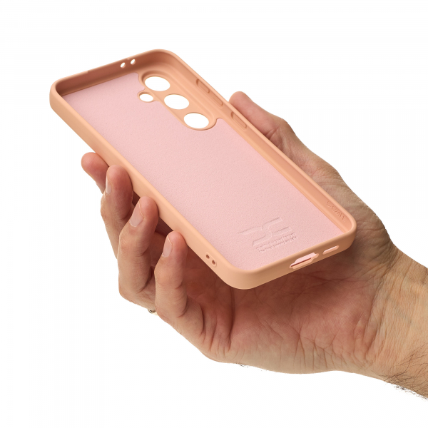 Силиконовый чехол SOFT Silicone Case для Samsung S24 FE (без лого) пудра