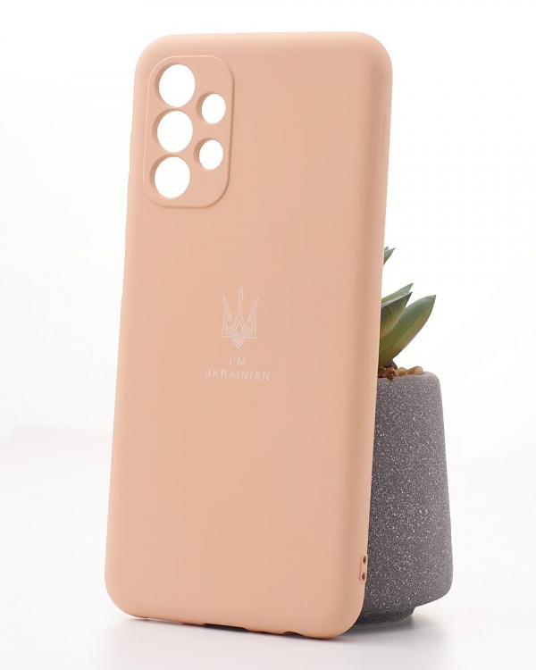 Силиконовый чехол SOFT Silicone Case для Samsung A13 4G (ТРИЗУБ) пудра