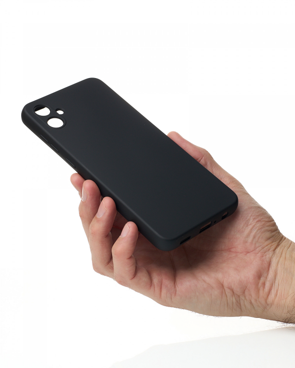 Силиконовый чехол SOFT Silicone Case для Samsung A05/M05 (без лого) черный