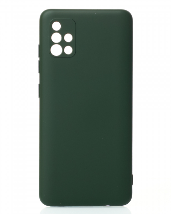 Силиконовый чехол SOFT Silicone Case для Samsung A51 (без лого) темно-зеленый