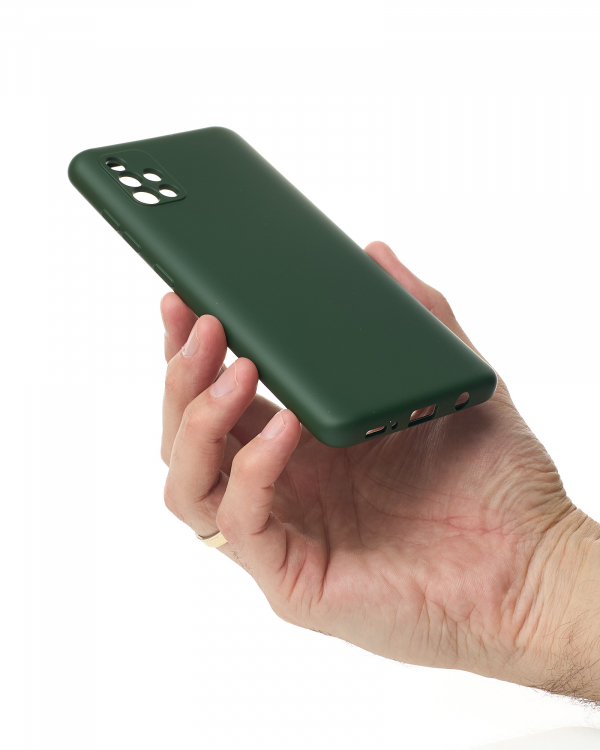 Силиконовый чехол SOFT Silicone Case для Samsung A51 (без лого) темно-зеленый