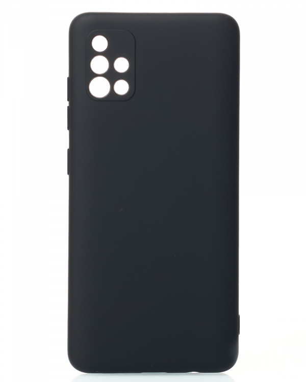 Силиконовый чехол SOFT Silicone Case для Samsung A51 (без лого) черный