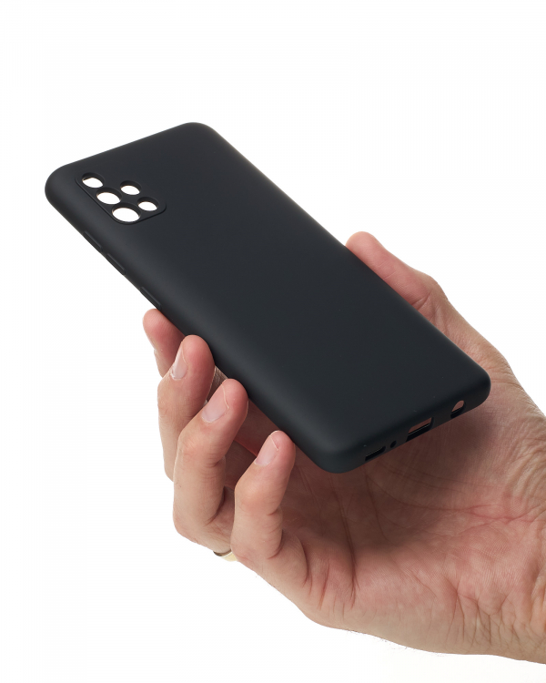 Силиконовый чехол SOFT Silicone Case для Samsung A51 (без лого) черный