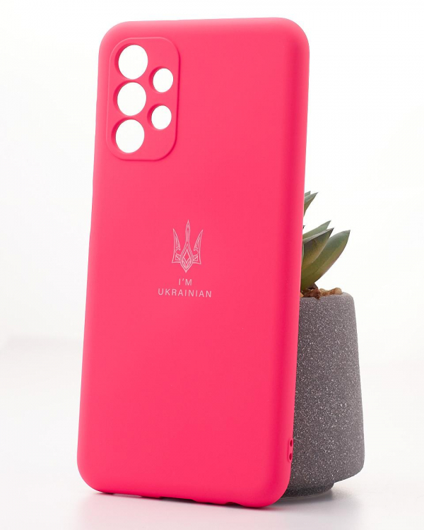 Силиконовый чехол SOFT Silicone Case для Samsung A13 4G (ТРИЗУБ) малиновый