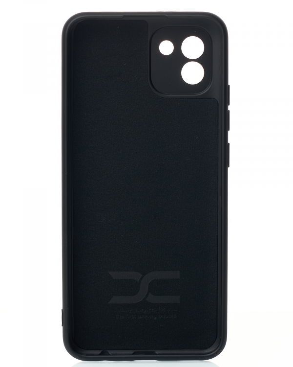 Силиконовый чехол SOFT Silicone Case для Samsung A03 (ТРИЗУБ) черный