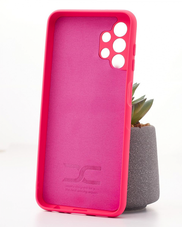 Силиконовый чехол SOFT Silicone Case для Samsung A13 4G (ТРИЗУБ) малиновый